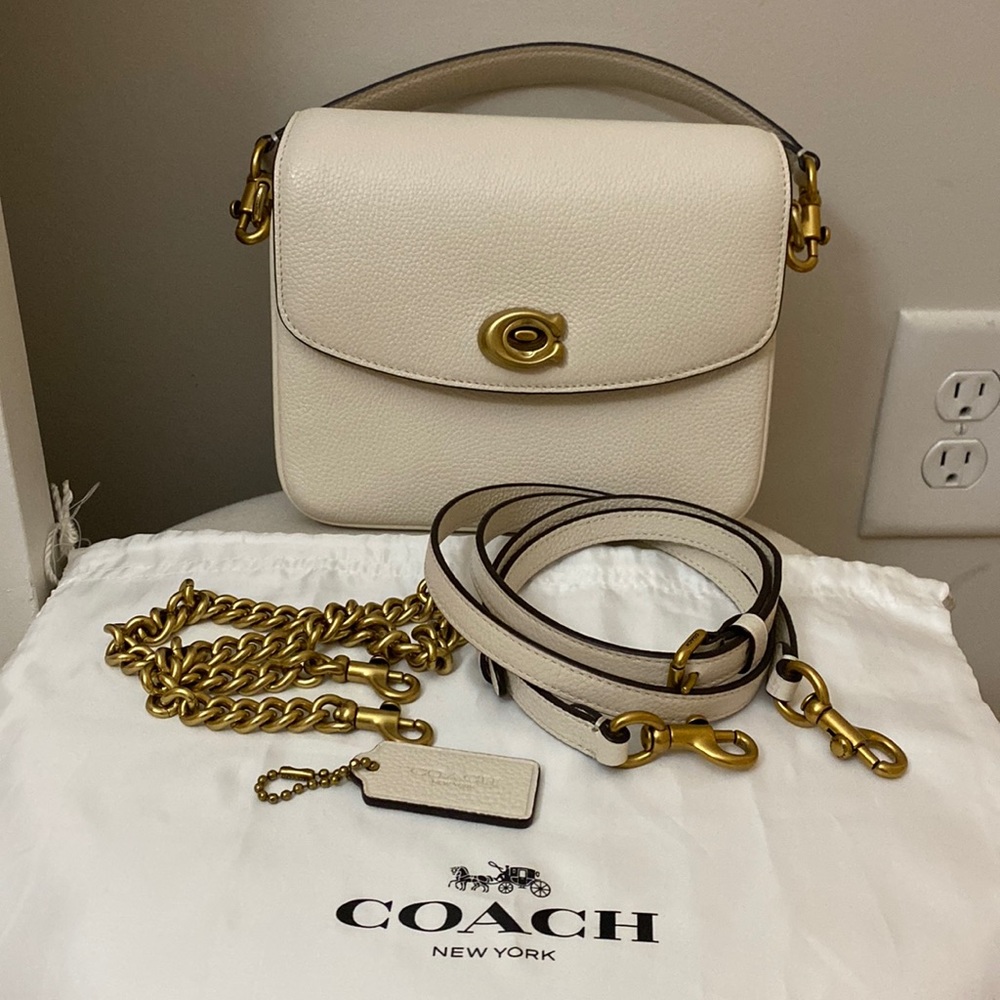 Coach Cream Leather Crossbody Bag with Gold Hardware - Picture 1 of 11